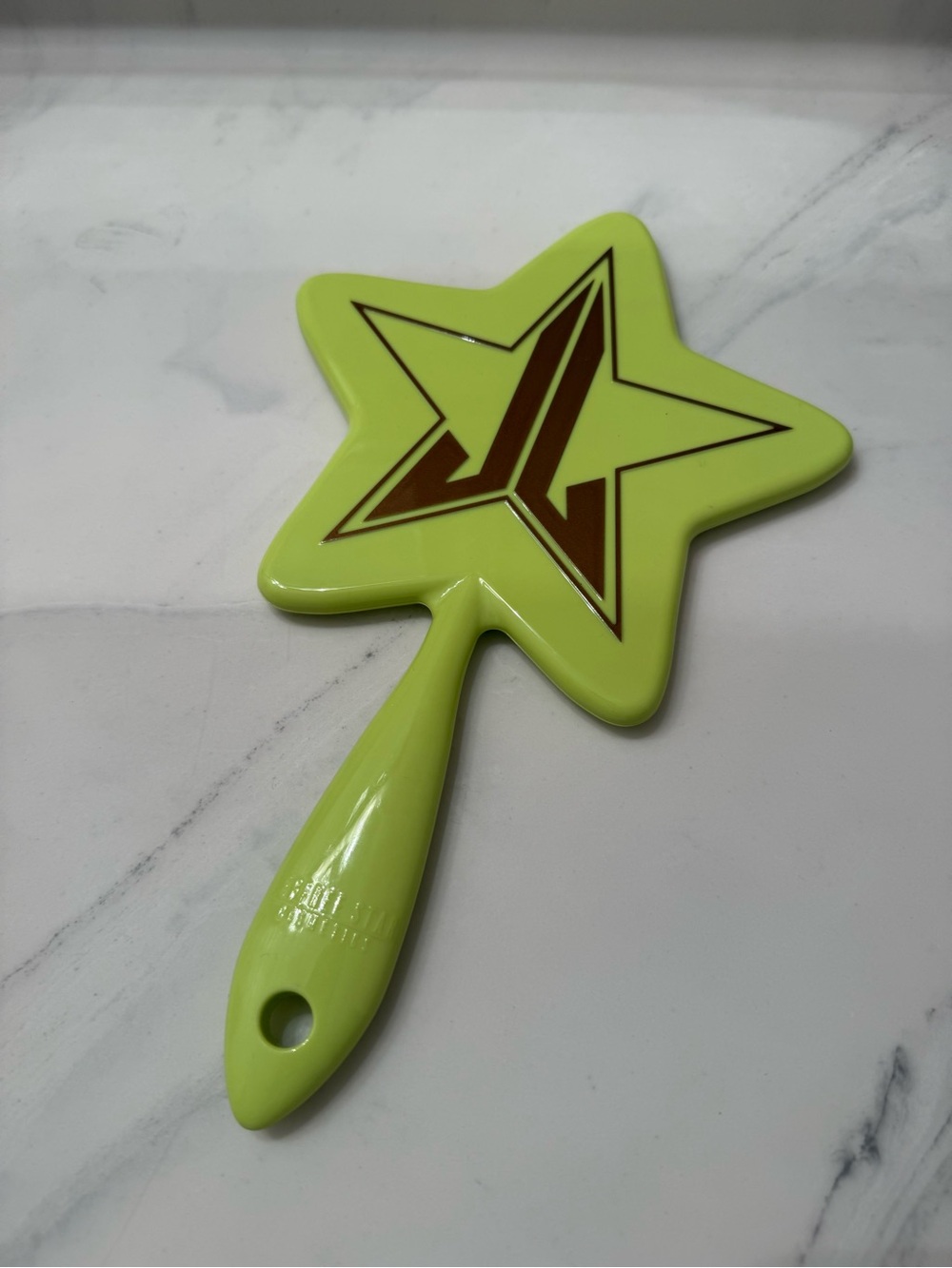 Jeffree Star Neon Lime Star Mirror with Gold Logo